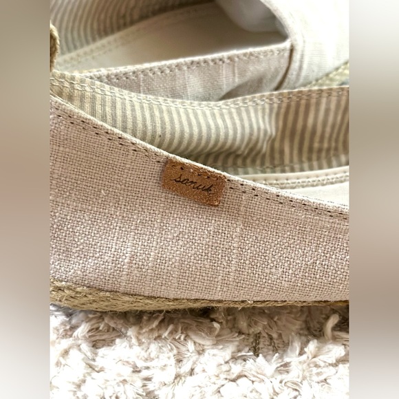 Sanuk Womens Espie Slip On Flats Casual Canvas Linen- Beige Size 11 - Picture 4 of 5